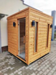 Venkovní finská dřevěná sauna