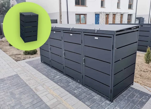 Moderné kryty na smetné koše