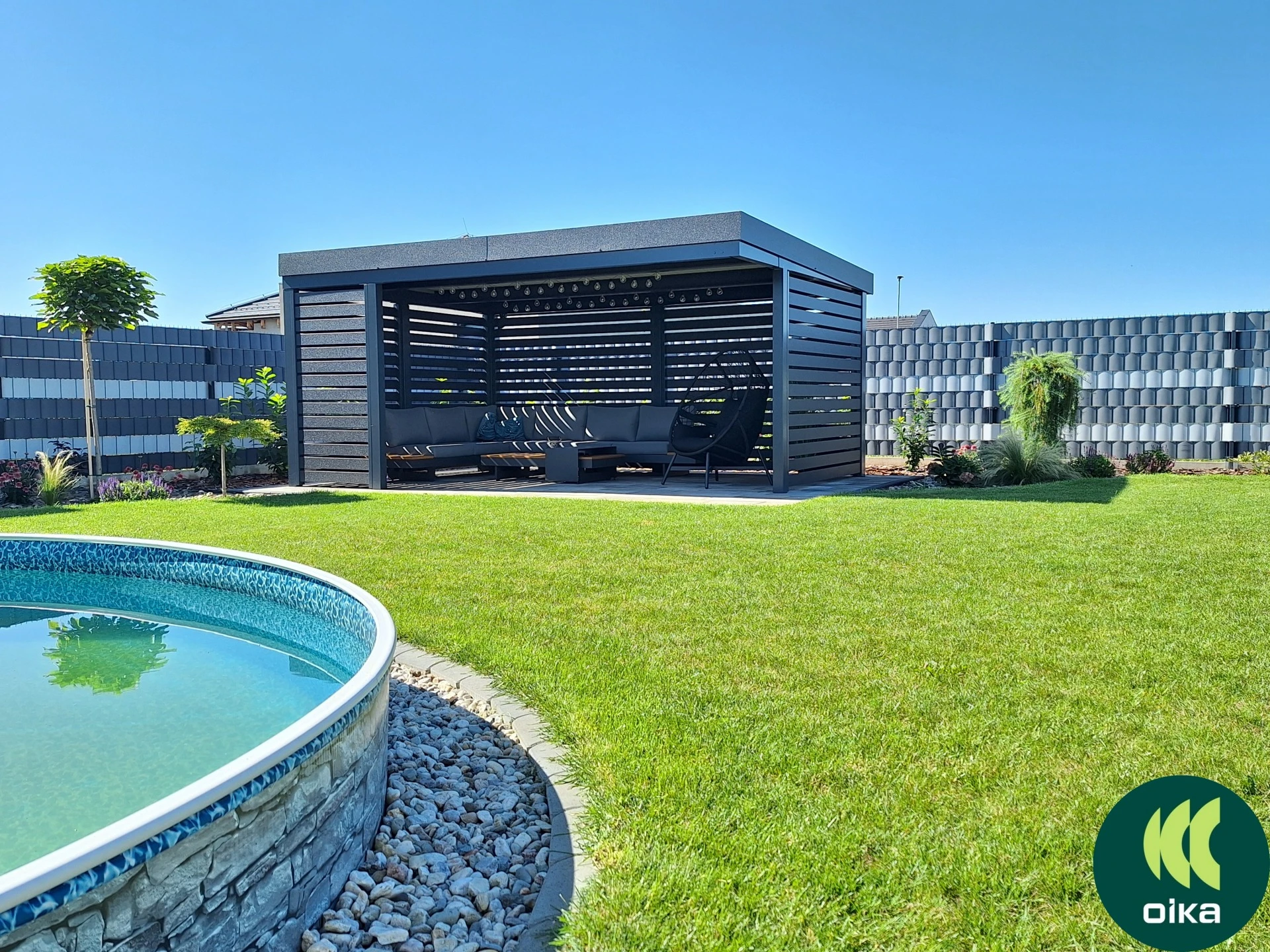 Pergola pri dome 5 x 5 m #1768