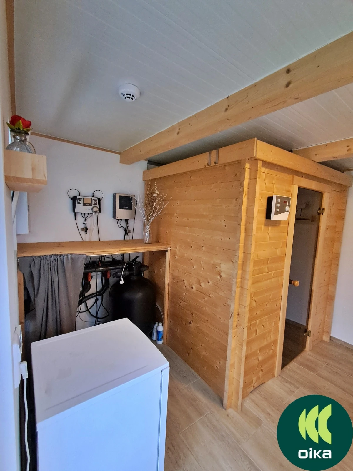 Záhradný domček s prístreškom 2,9 x 5,96 m #1752 #1755 #1776